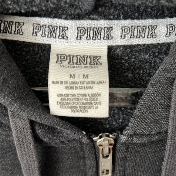PINK Victoria's Secret Black Hoodie Size Medium - Picture 2 of 6